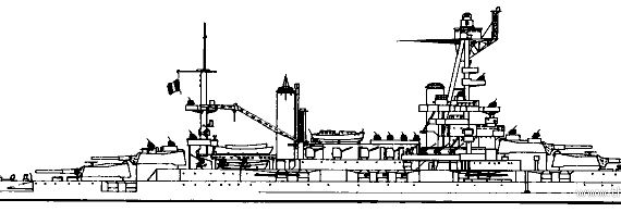 Боевой корабль NMF Lorraine 1944 [Battleship] - чертежи, габариты, рисунки